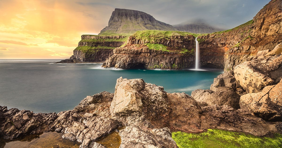 Múlafossur waterfall or Gásadalur